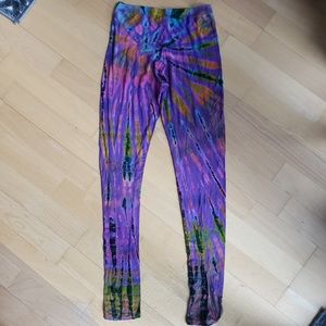 Tie Dye Leggings - Purple